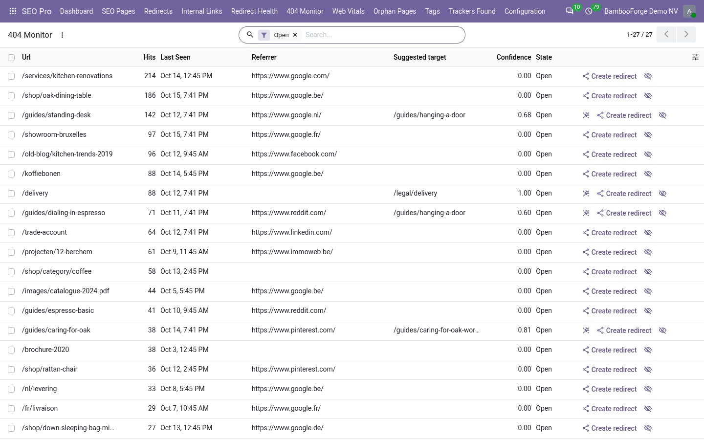Suggestions - bambooforge_redirect_pro