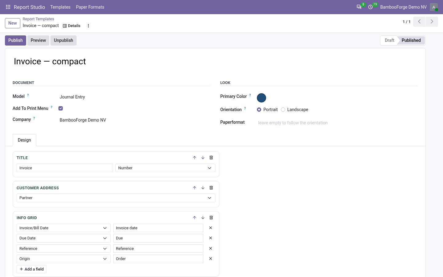 Report blocks - bambooforge_report_studio