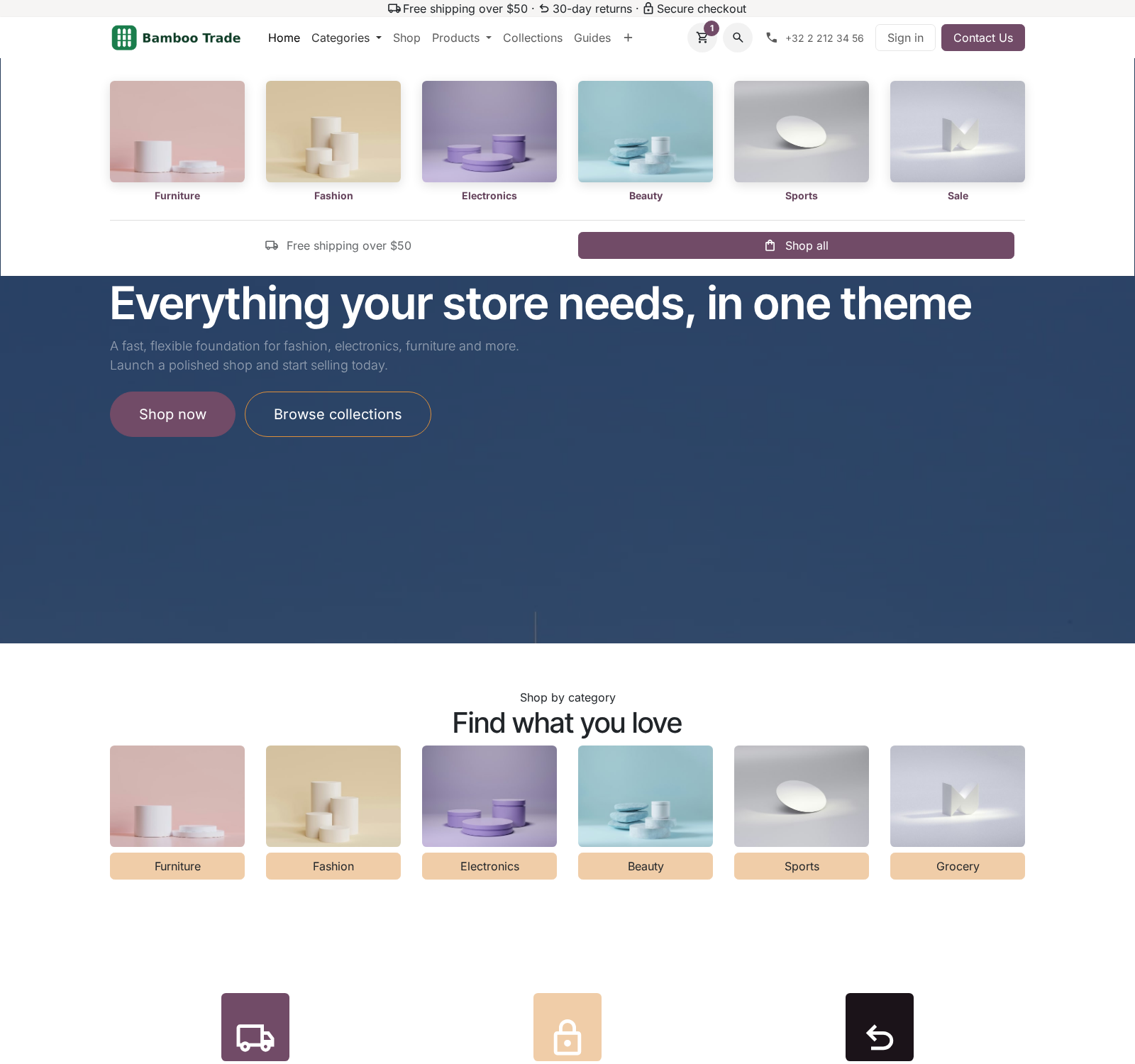 Mega menu - bambooforge_storefront