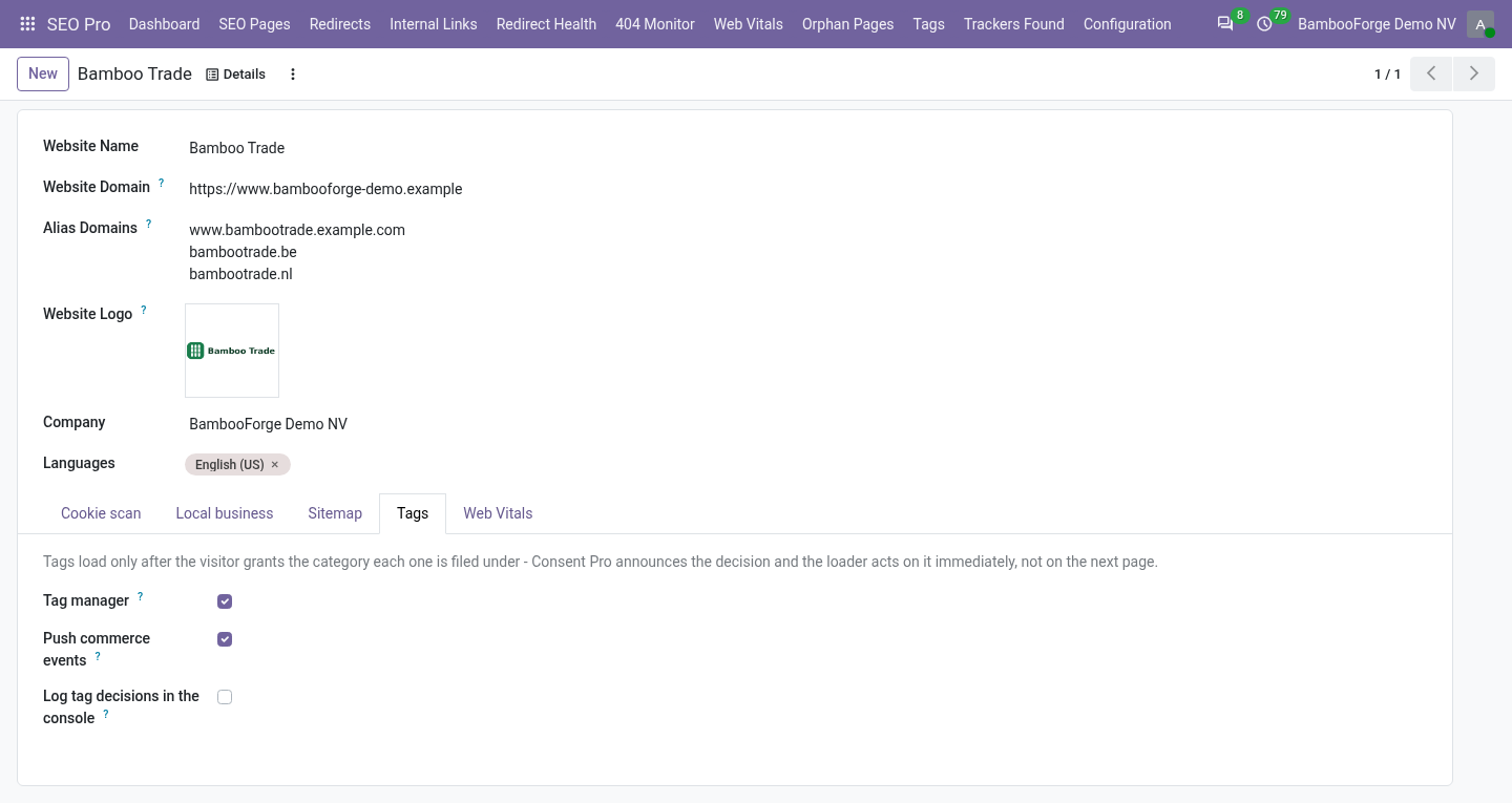 Settings - bambooforge_tag_manager