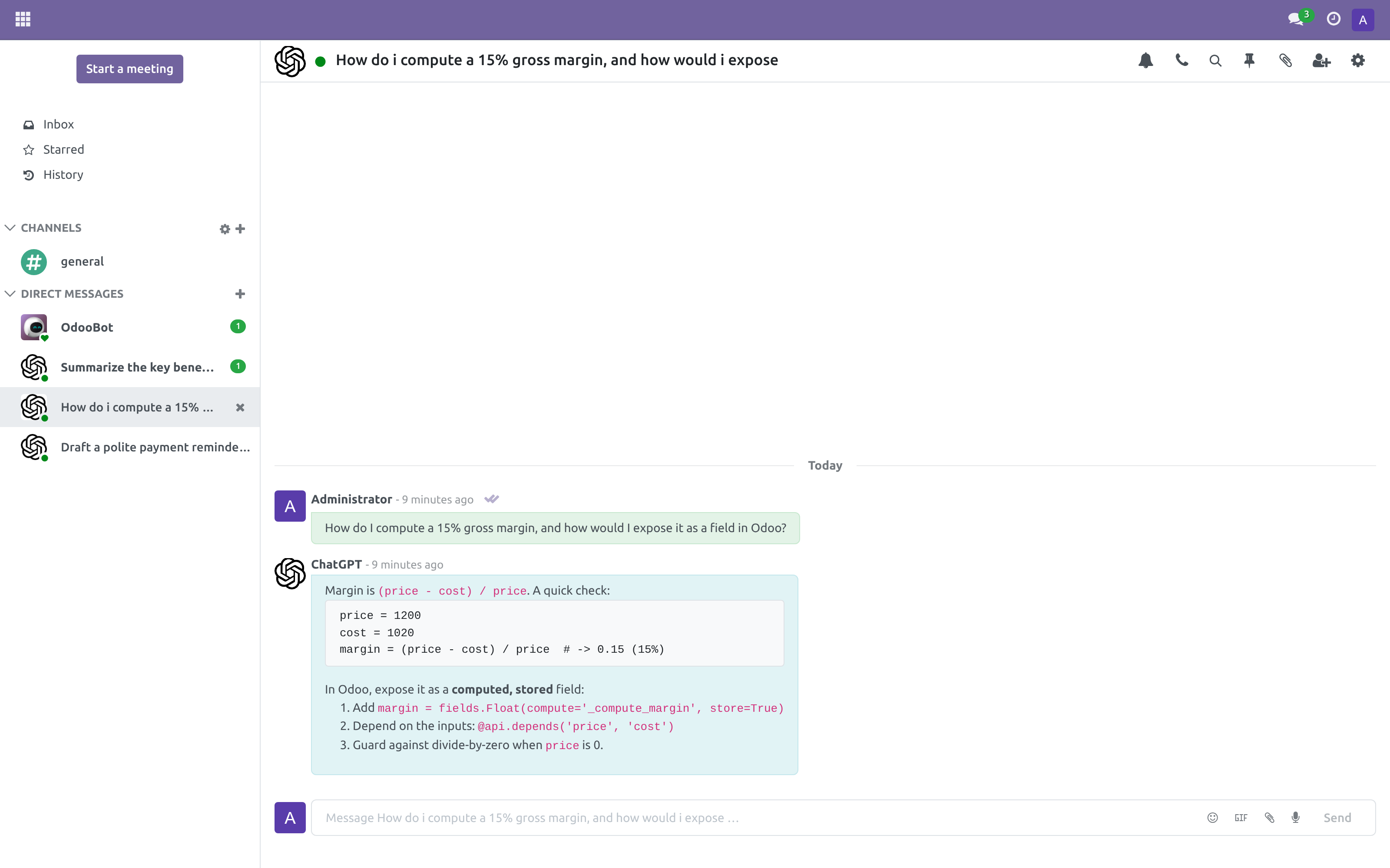 Shot format - bambooforge_ai_assistant