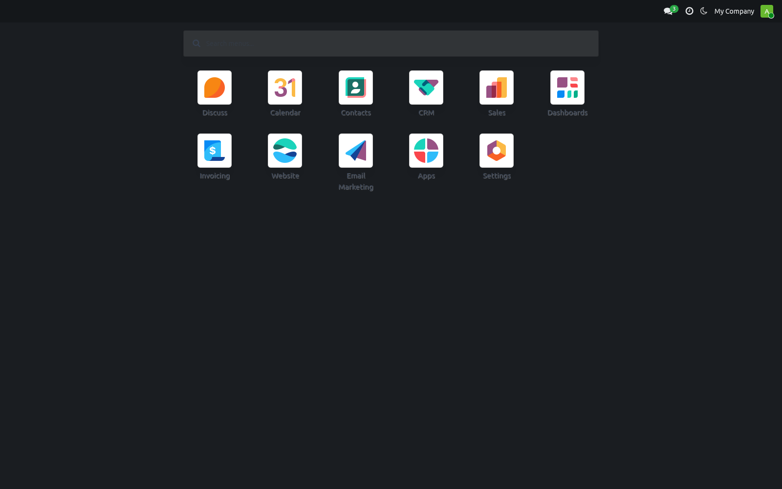 Shot home dark - bambooforge_backend_theme