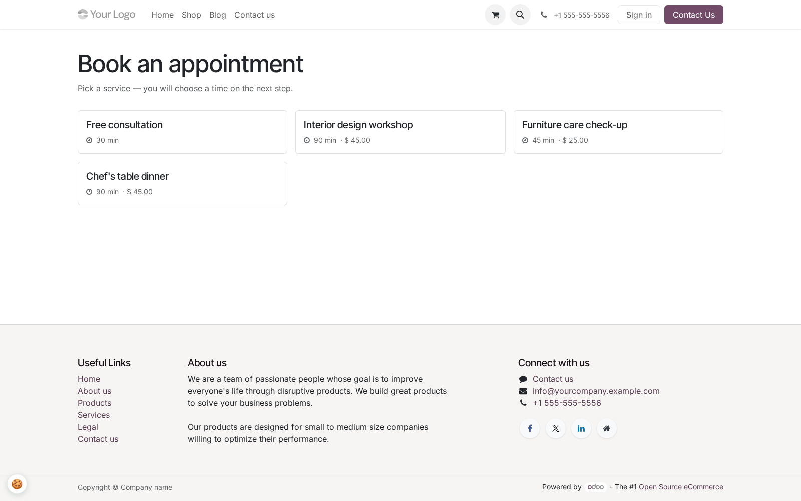 Booking index - bambooforge_booking_pro