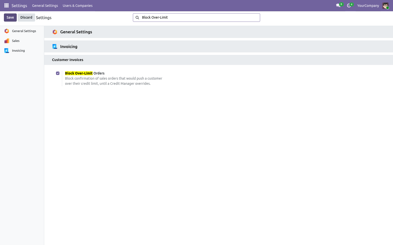 Settings - bambooforge_credit_limit