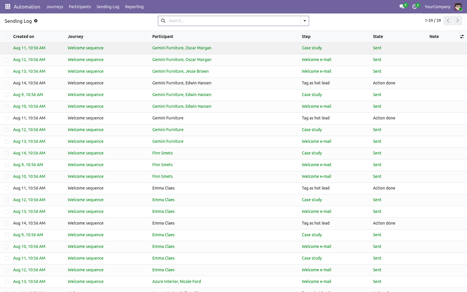 Journey traces - bambooforge_marketing_automation