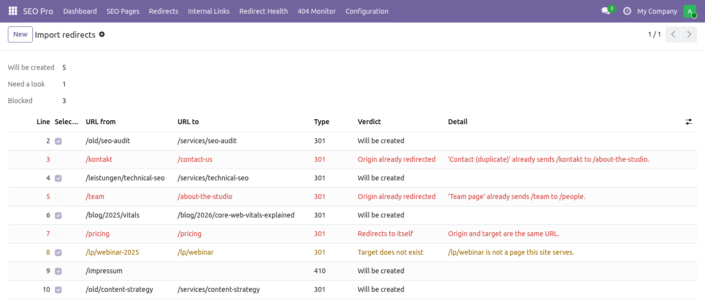 Import preview - bambooforge_redirect_pro