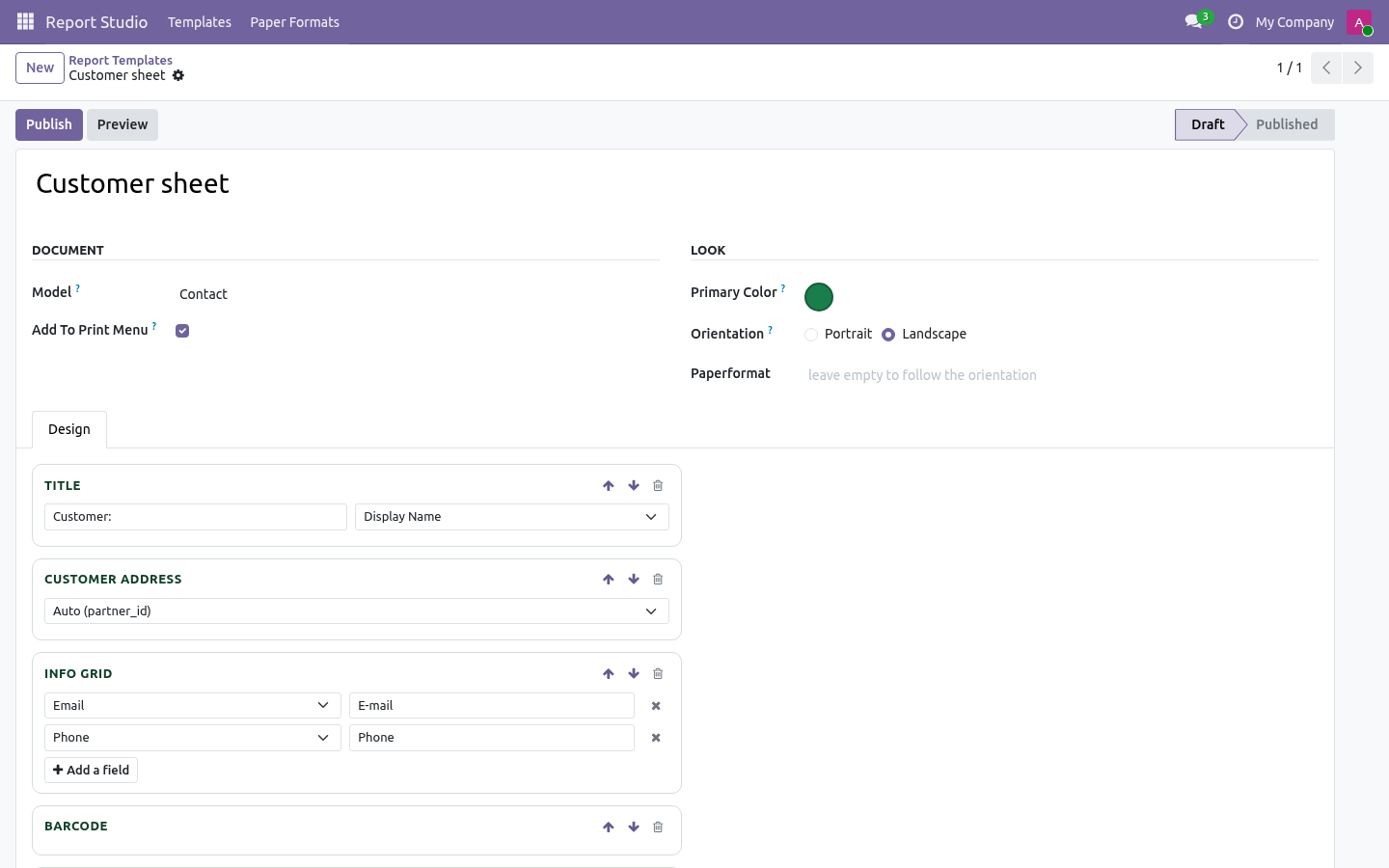 Report blocks - bambooforge_report_studio