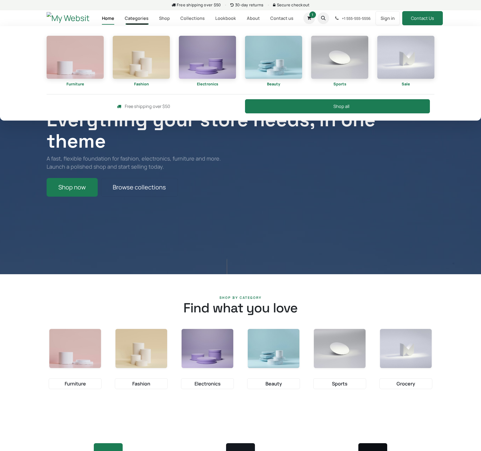 Mega menu - bambooforge_storefront