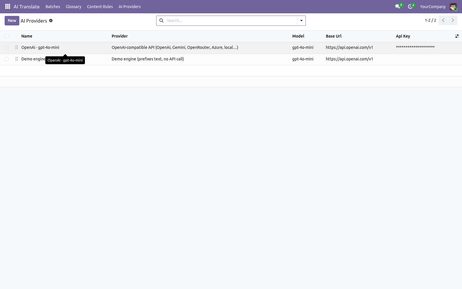 Translate providers - bambooforge_translate_ai