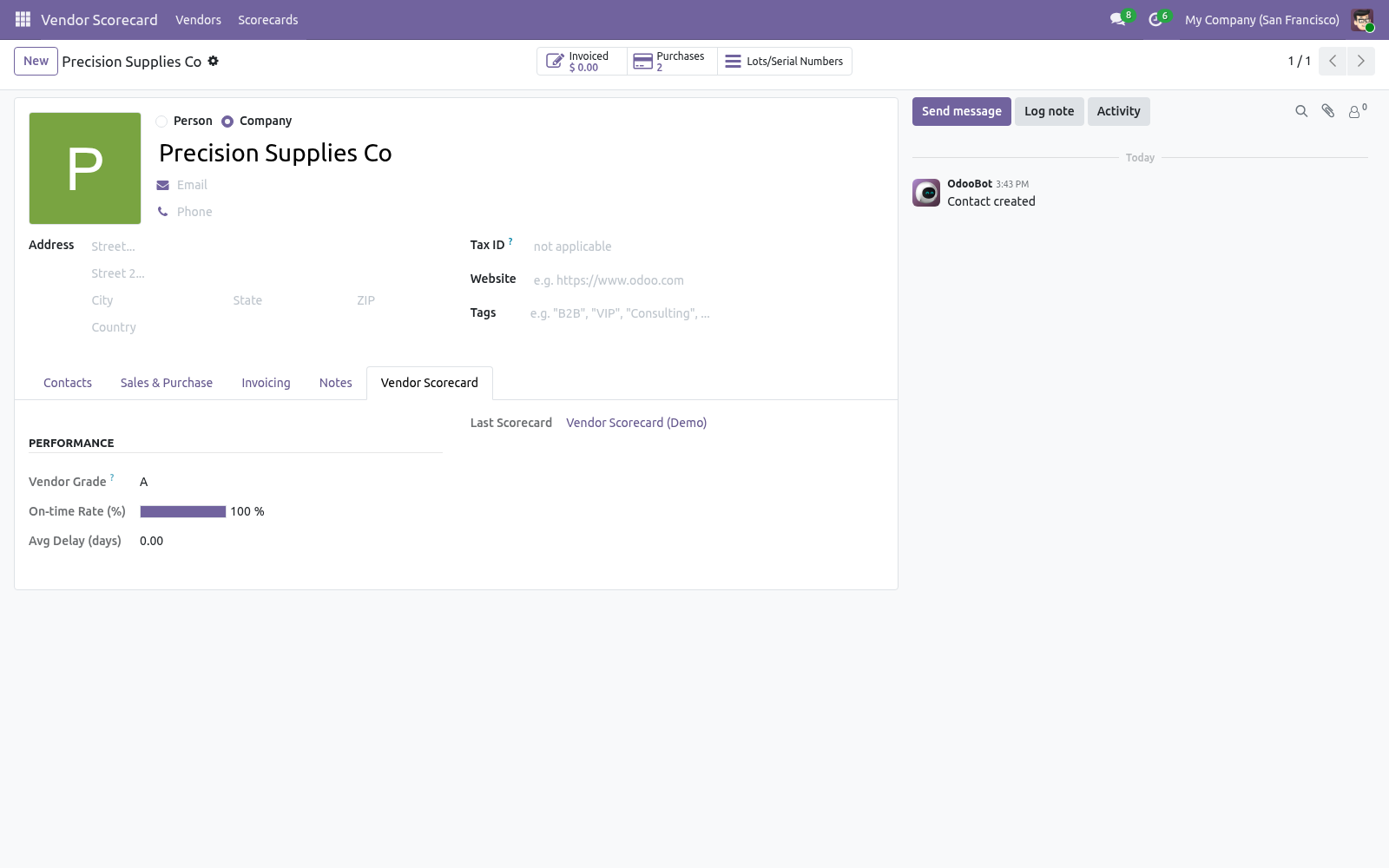 Vendor tab - bambooforge_vendor_scorecard