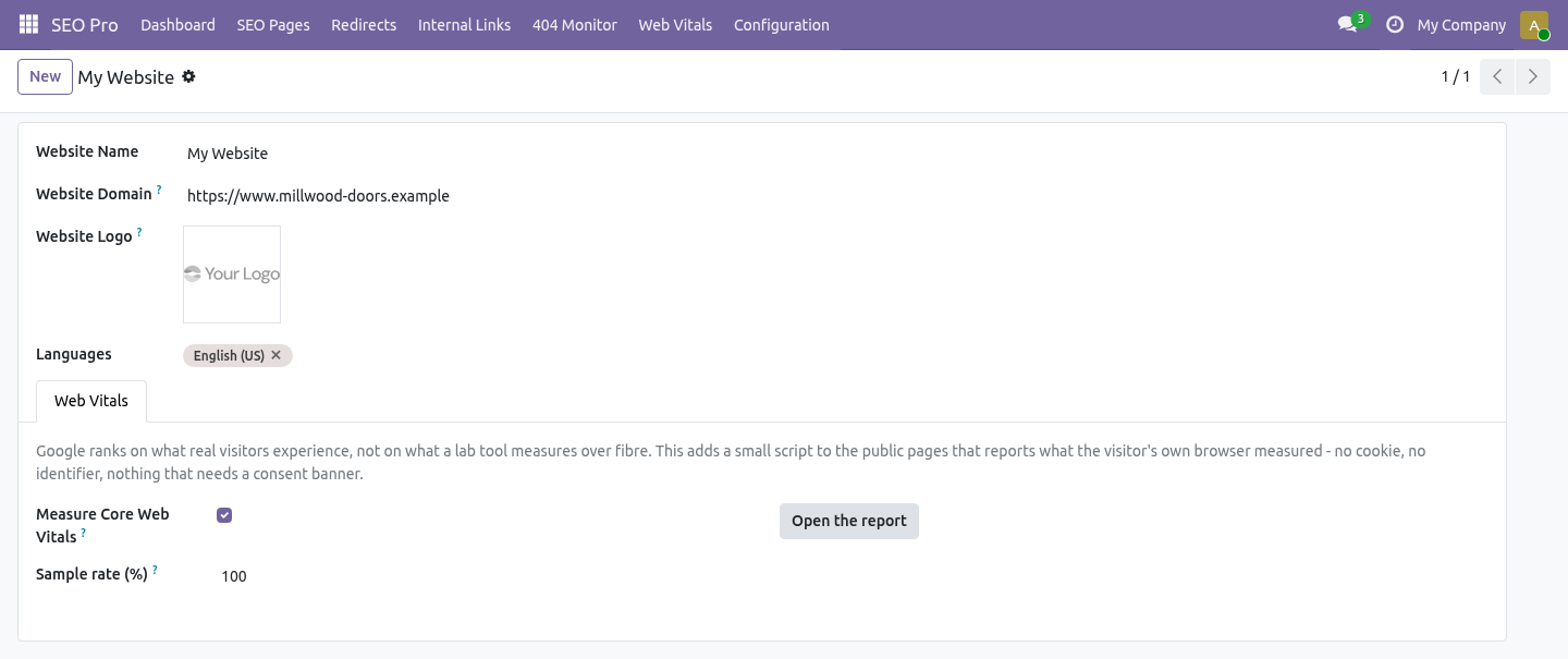 Settings - bambooforge_web_vitals
